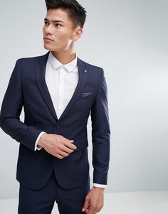 Облегающий пиджак Burton Menswear - Темно-синий