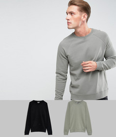Набор из 2 свитшотов (зеленый/ черный) ASOS - СКИДКА - Мульти