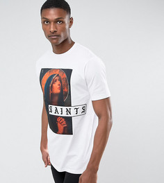 Удлиненная футболка с принтом ASOS TALL - Черный