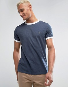 Темно-синяя футболка Jack Wills Baildon Ringer - Темно-синий