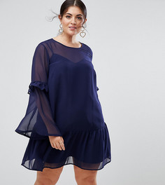 Свободное платье ASOS CURVE Easy - Темно-синий