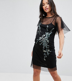 Сетчатое платье с декоративной отделкой Hope &amp; Ivy Maternity - Черный