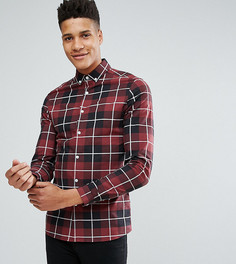 Рубашка зауженного кроя в клетку ASOS TALL - Красный