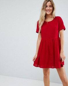 Свободное платье мини в стиле casual в фактурную клетку ASOS - Мульти