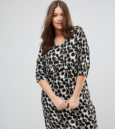 Платье с принтом и оборкой Junarose - Мульти