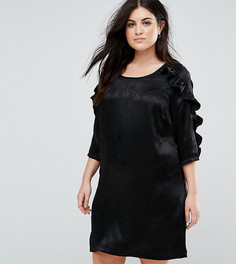 Свободное платье с оборками на рукавах Junarose - Мульти