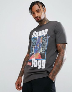 Свободная футболка с принтом Snoop Dogg ASOS - Черный