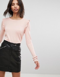 Топ с оборками Vero Moda - Розовый