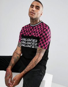 Свободная футболка с принтом ASOS - Черный