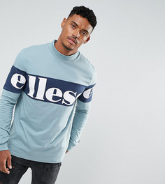 Свитшот с высоким воротом и большим логотипом на вставке Ellesse - Синий