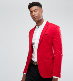 Суперузкий трикотажный блейзер красного цвета ASOS TALL - Красный