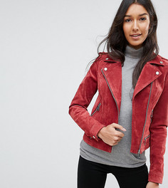 Замшевая байкерская куртка Vero Moda Tall - Красный
