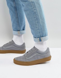 Серые кроссовки с каучуковой подошвой Vans Old Skool VA38G1PO9 - Серый
