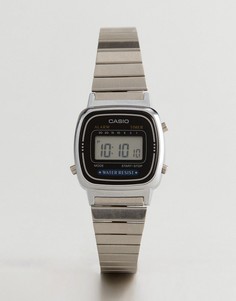 Серебристые наручные цифровые часы Casio LA670WEA-1EF - Серебряный