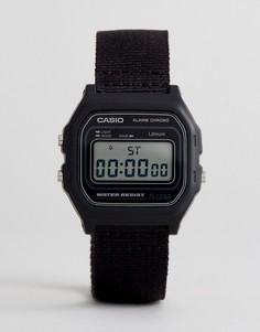 Часы с черным парусиновым ремешком Casio W-59B 1AVEF - Черный