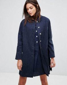 Макинтош с круглым воротником YMC - Темно-синий