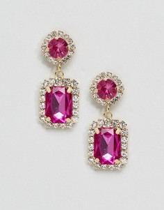 Серьги-подвески с камнями ASOS - Розовый