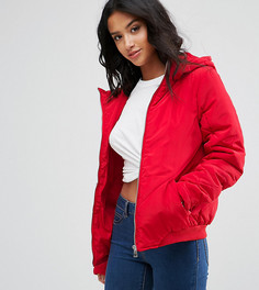 Дутая куртка с капюшоном Noisy May Petite - Красный