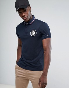 Темно-синяя футболка-поло с большим логотипом Tommy Hilfiger Carl - Темно-синий