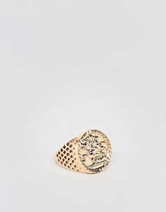 Золотистое кольцо с совереном Chained &amp; Able - Золотой