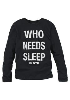 Футболка с длинными рукавами "WHO NEEDS SLEEP" Arizona