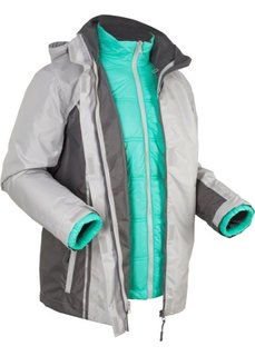 Функциональная куртка 3 в 1 на ватной подкладке (серебристый матовый) Bonprix