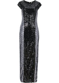 Платье с пайетками (черный/серебристый) Bonprix