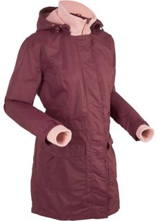 Функциональная куртка на подкладке из флиса и легкого ватина (кленово-красный) Bonprix