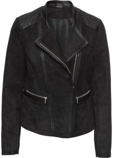 Куртка из искусственной замши (черный) Bonprix