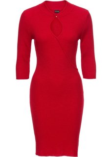 Вязаное платье (красный) Bonprix