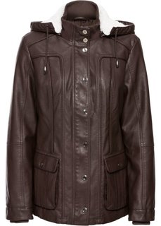 Куртка из искусственной кожи (темно-коричневый) Bonprix