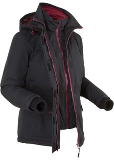 Куртка дизайна 2 в 1 на ватной подкладке (черный) Bonprix