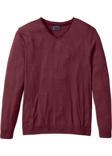 Пуловер Regular Fit с кашемиром (кленово-красный) Bonprix