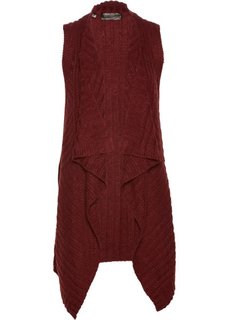 Вязаный жилет (меланж красного каштана) Bonprix