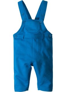 Для малышей: трикотажные брюки из органического хлопка на подтяжках (лазурный) Bonprix