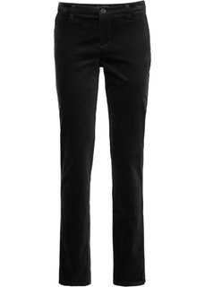 Бархатистые брюки (черный) Bonprix
