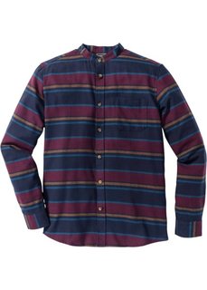 Фланелевая рубашка Slim Fit с длинным рукавом (яркие полоски) Bonprix