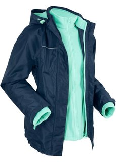 Функциональная куртка в стиле три в одном (темно-синий/синий ментол) Bonprix