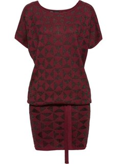 Вязаное платье (бордовый/черный) Bonprix