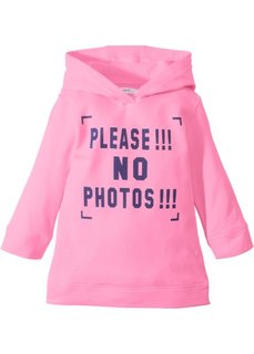 Трикотажное платье с капюшоном (нежно-розовый/полуночная синь) Bonprix