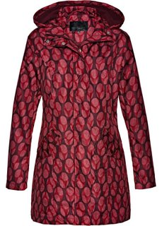 Удлиненная куртка с принтом (кленово-красный/белый с рисунком) Bonprix