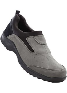 Кожаные слиперы (светло-серый) Bonprix