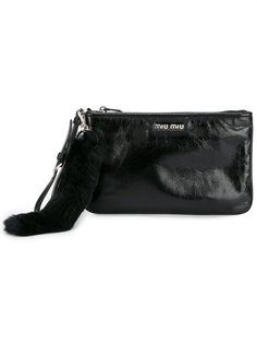 чехол для ключей с мехом шиншиллы Miu Miu