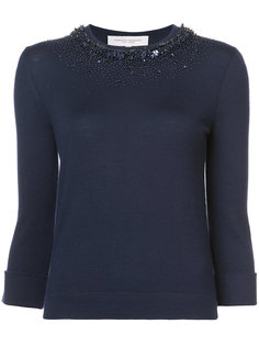 embellished neckline jumper Carolina Herrera