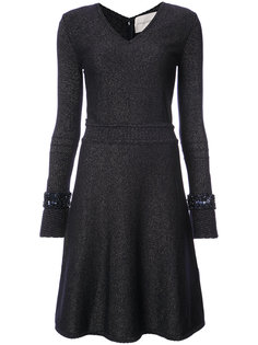 glitter v-neck knit dress Carolina Herrera