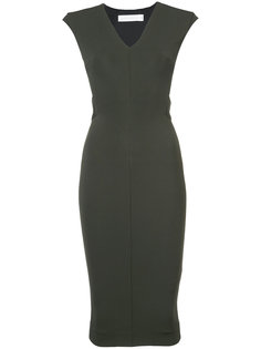 v-neck fitted dress Victoria Beckham