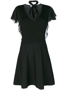 приталенное платье с расклешенной юбкой Red Valentino