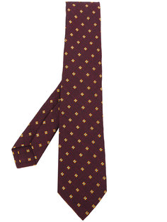 галстук с мелким геометрическим принтом Kiton