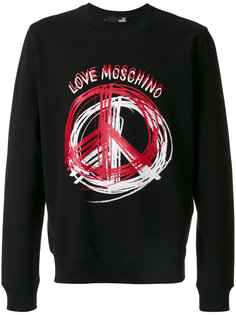 peace logo sweatshirt Love Moschino