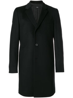 классическое однобортное пальто Boss Hugo Boss